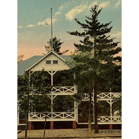 Antique 1917 Litho Ephemera Postcard Hermitage Michigan City Ind CT Photochrom - Picture 1 of 8